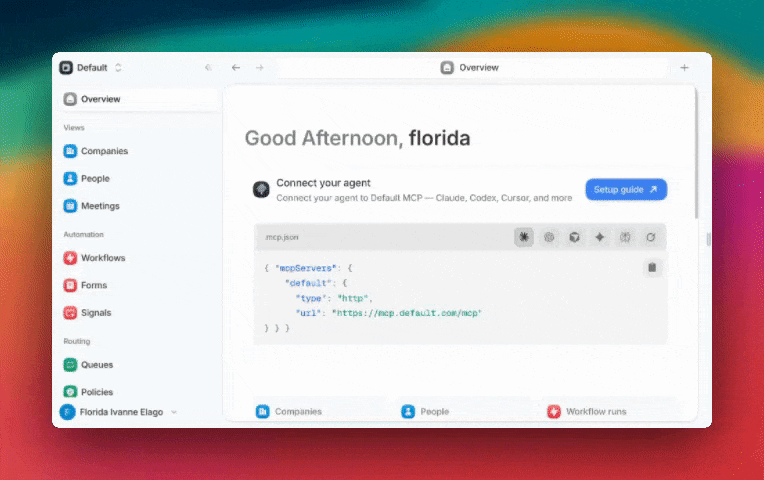 Opening Signals from the sidebar, adding a domain, and copying the Pixel script