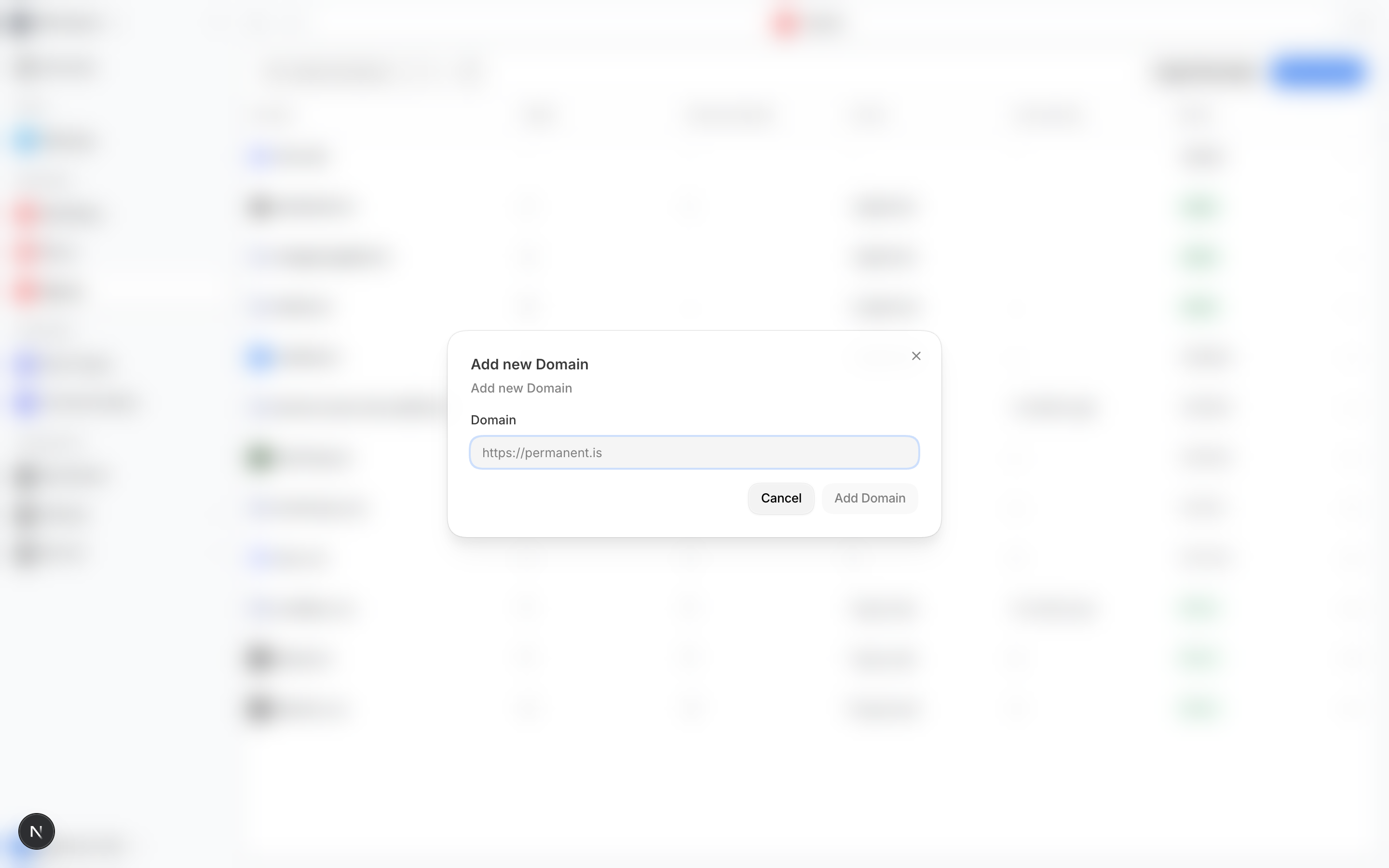 Add domain dialog with app3.localhost entered