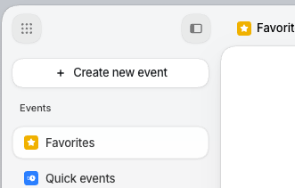 The Create new event button in Scheduling