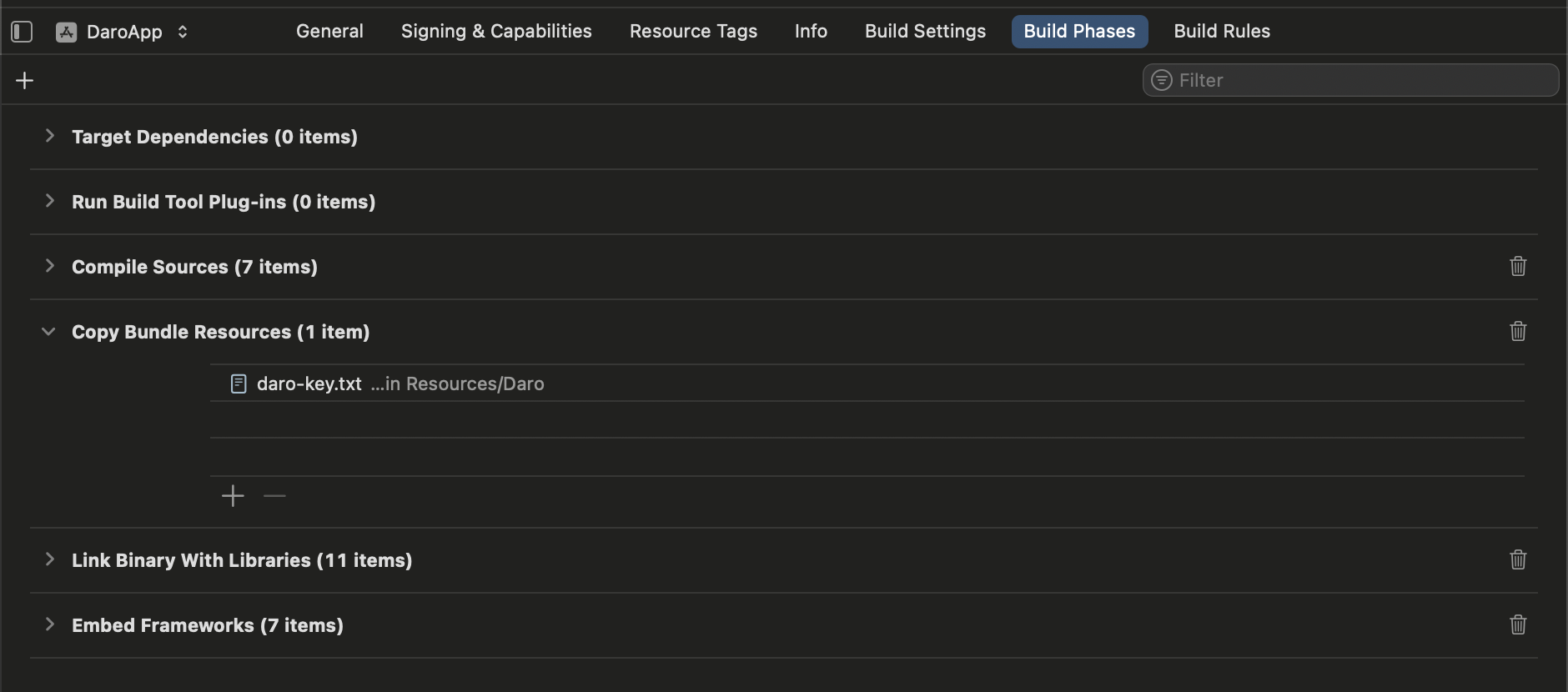 Xcode ios-daro-key.txt 예시