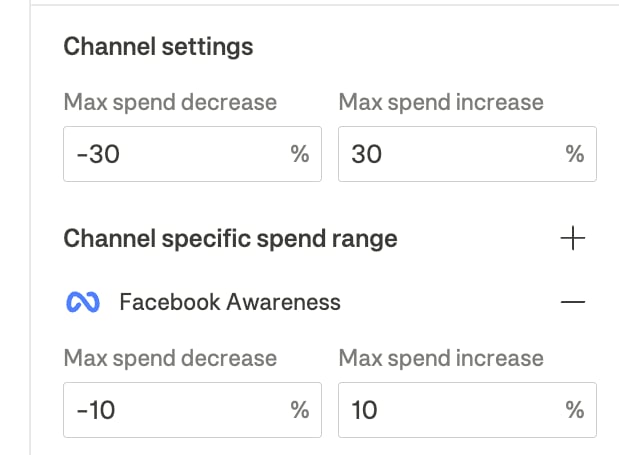 Channel settings with global and channel-specific guardrails