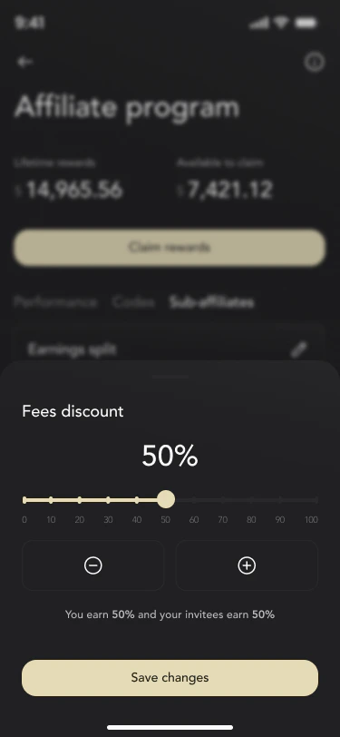 Affiliate Program Fee Discount