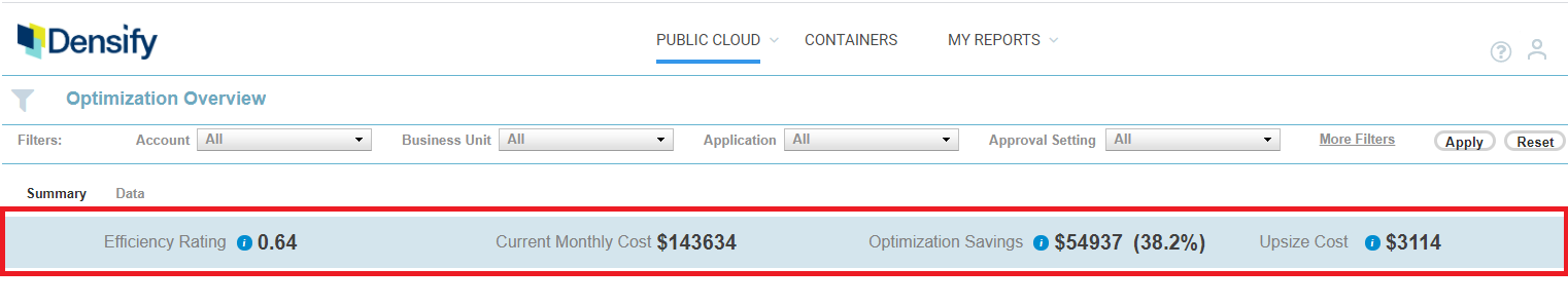 Viewing the Optimization Overview Report - Kubex Docs