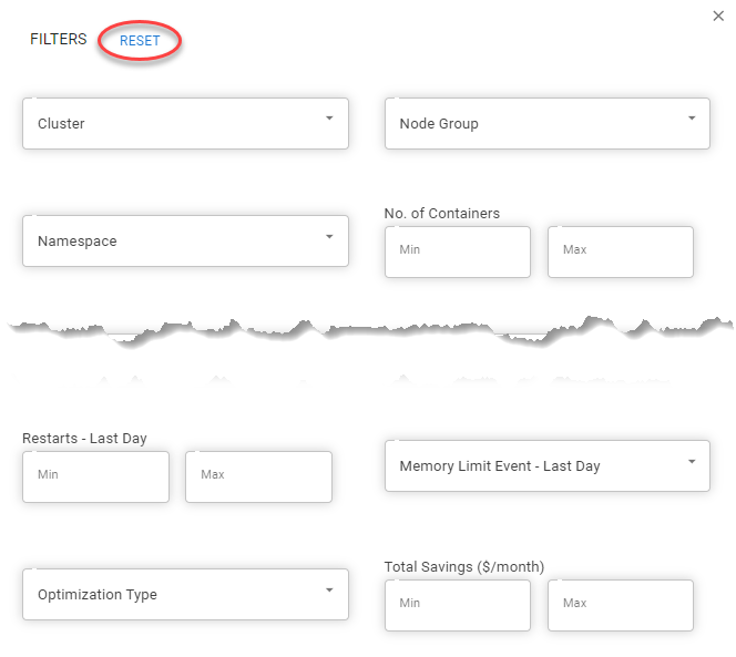 Using Container Filters - Kubex Docs