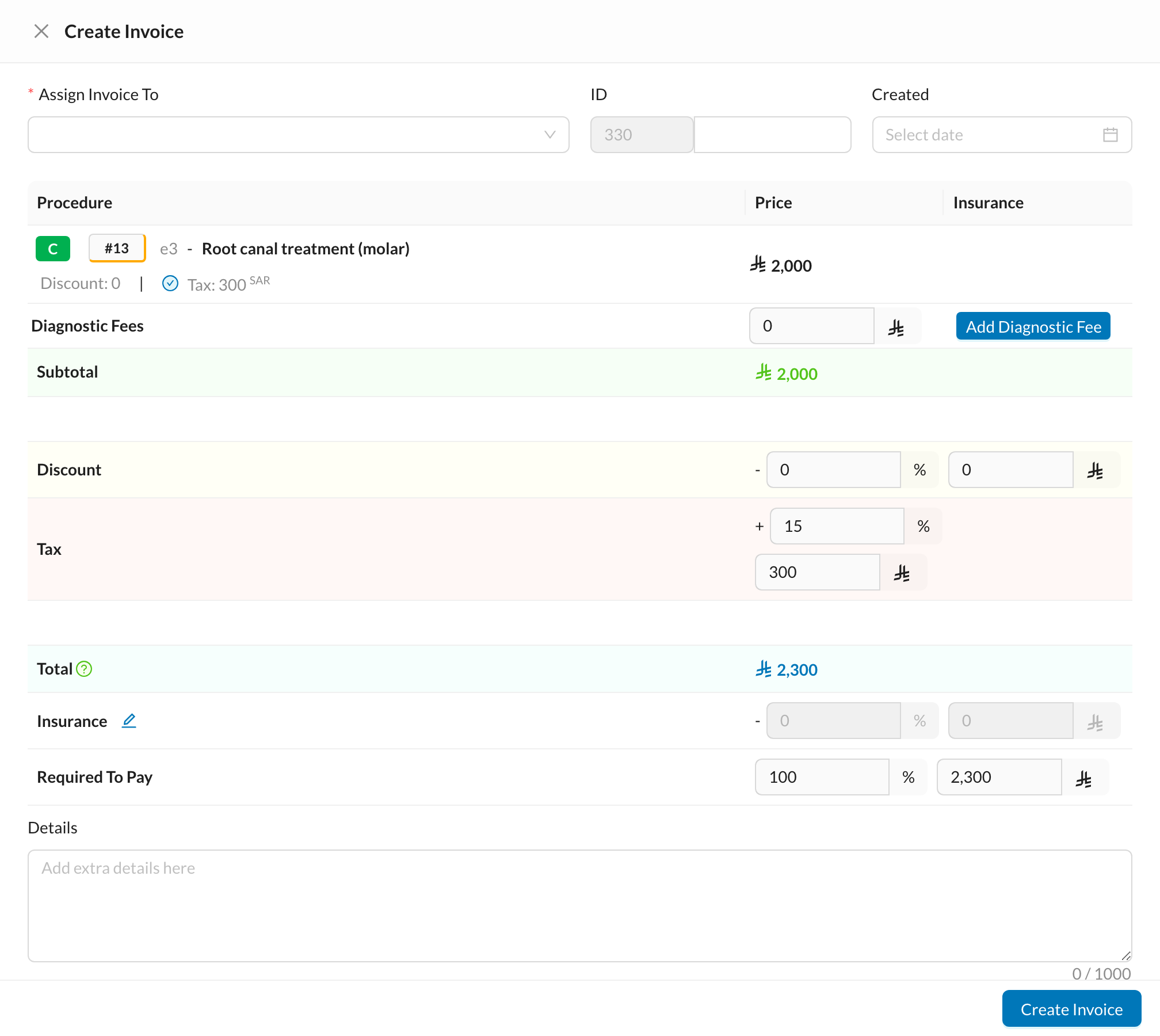 Create Invoice
