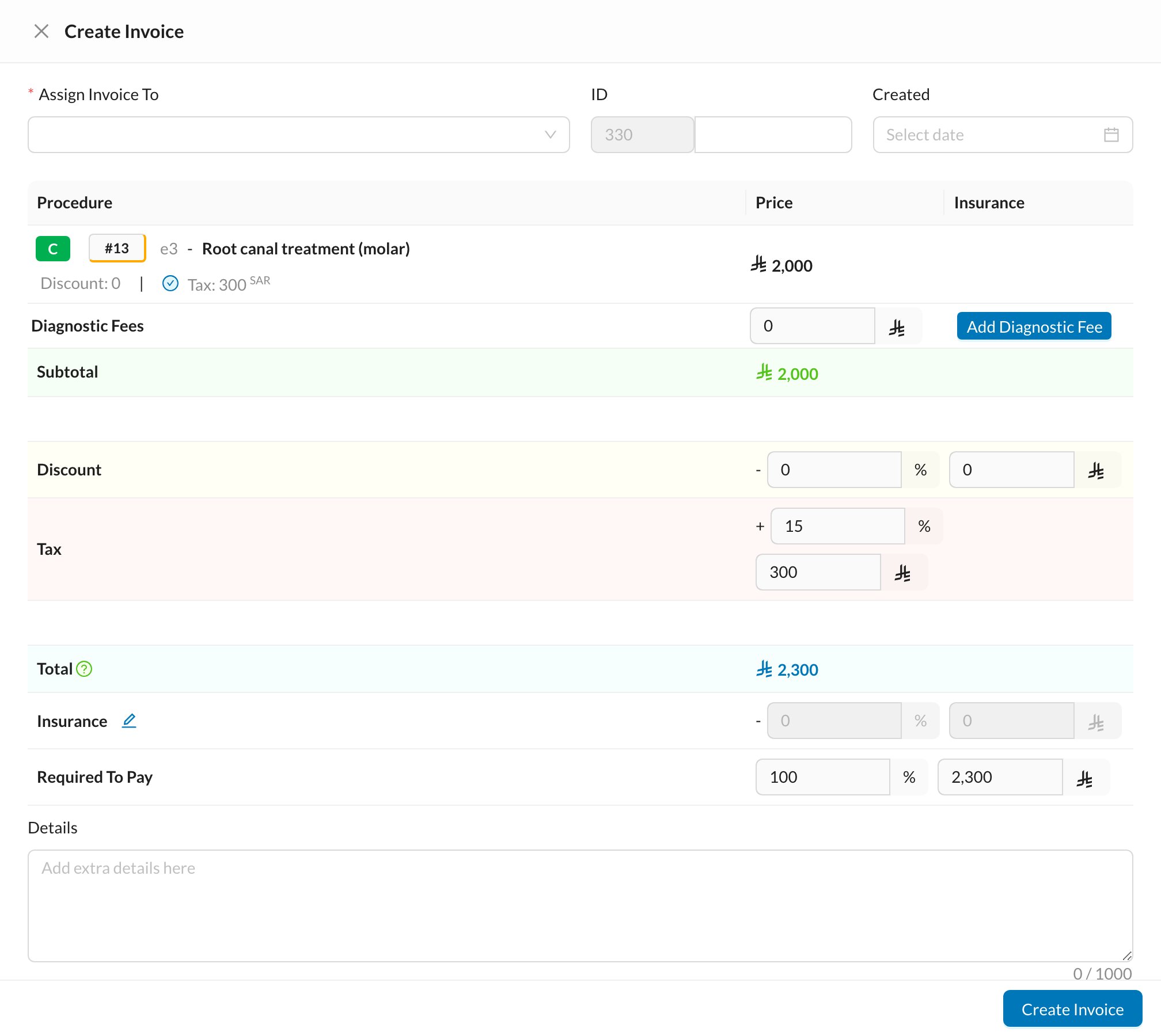 Create Invoice