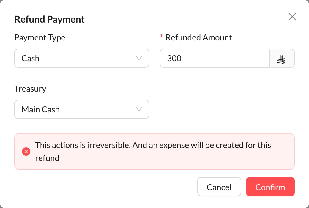 Refund Payment