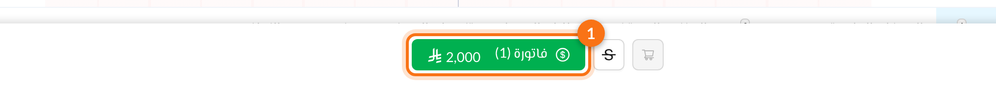 زر الفاتورة في المخطط