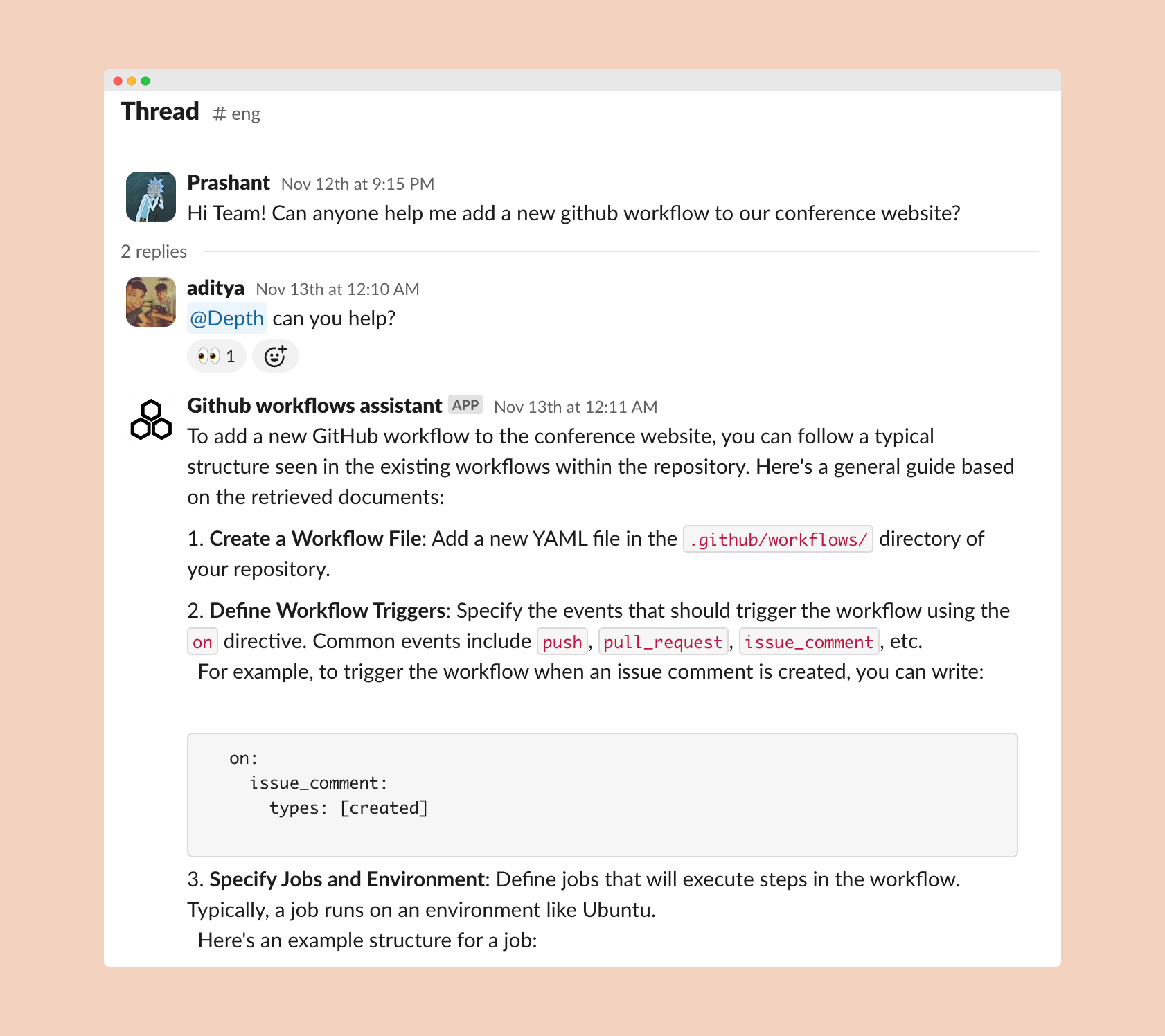 Depth AI Slack Integration