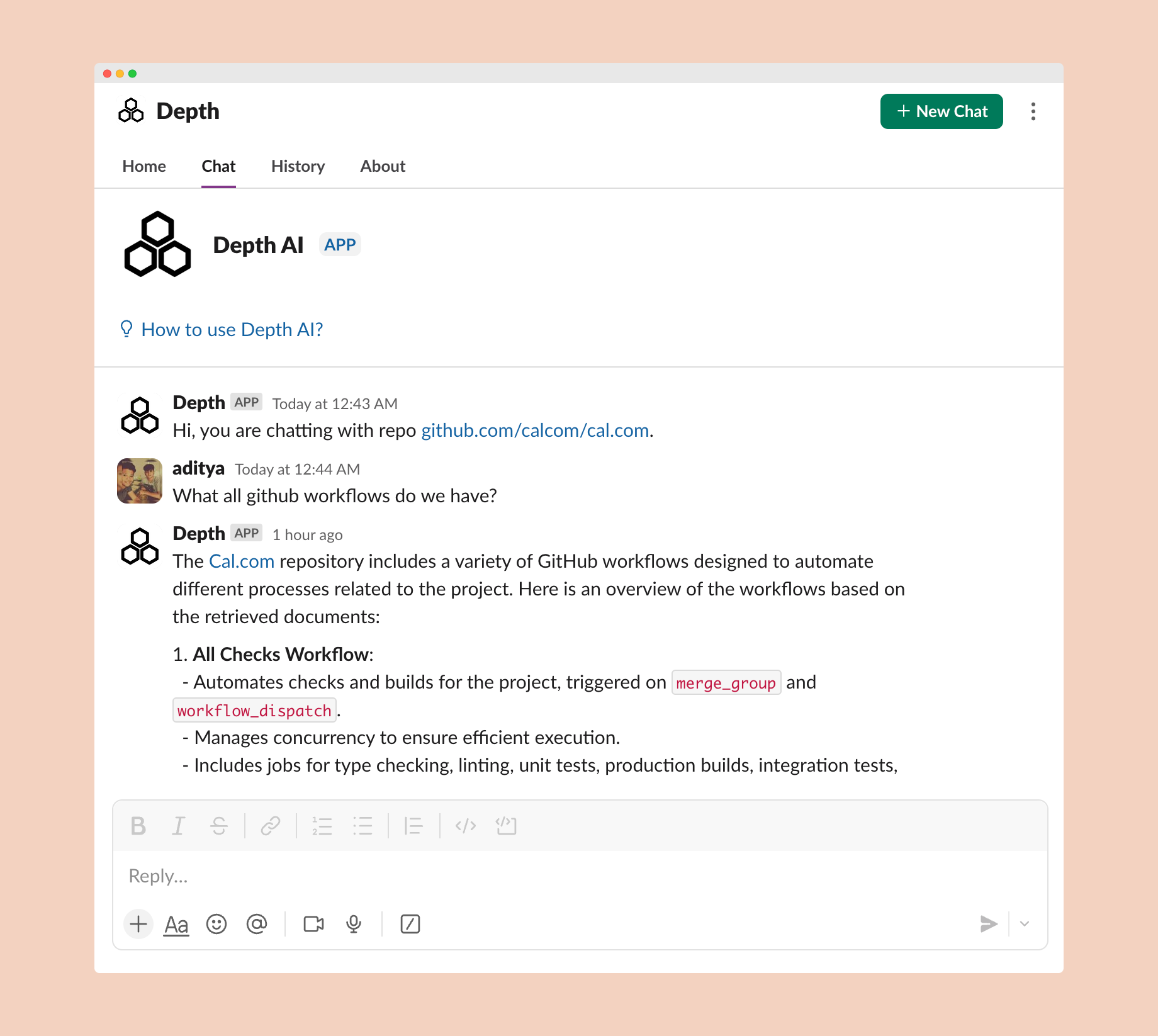 New Chat button in Slack