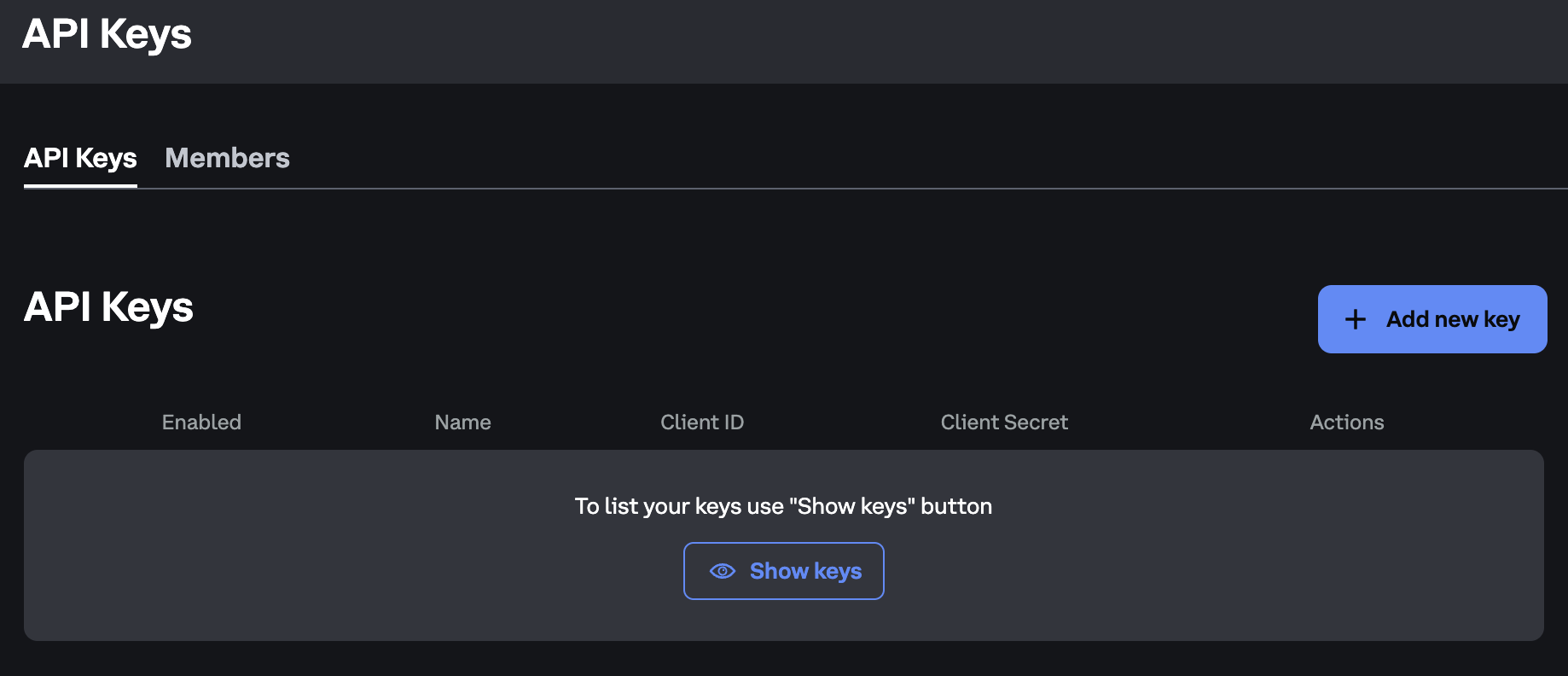 Creating Starbase API Keys