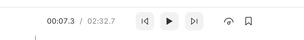 The transport bar at the top of the Timeline