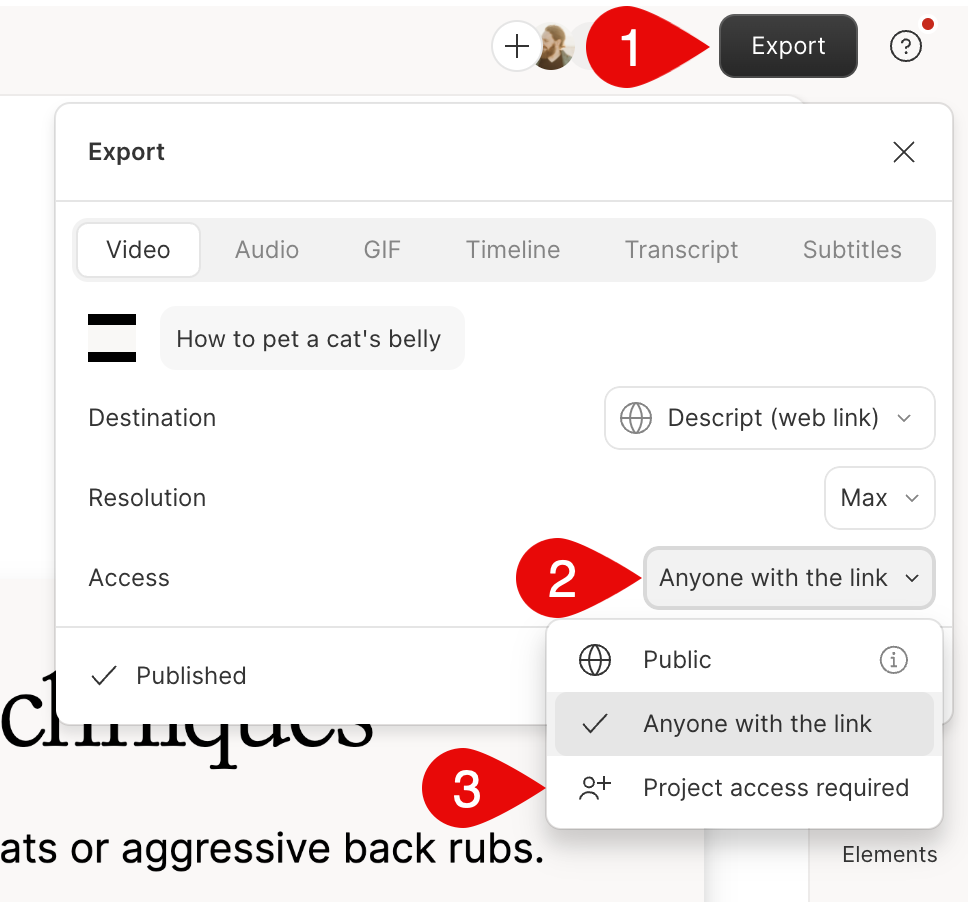 Login prompt for an embedded video with access controls