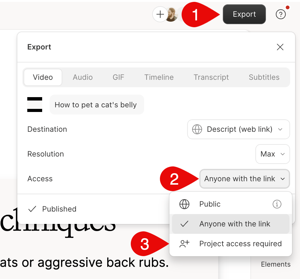 Login prompt for an embedded video with access controls