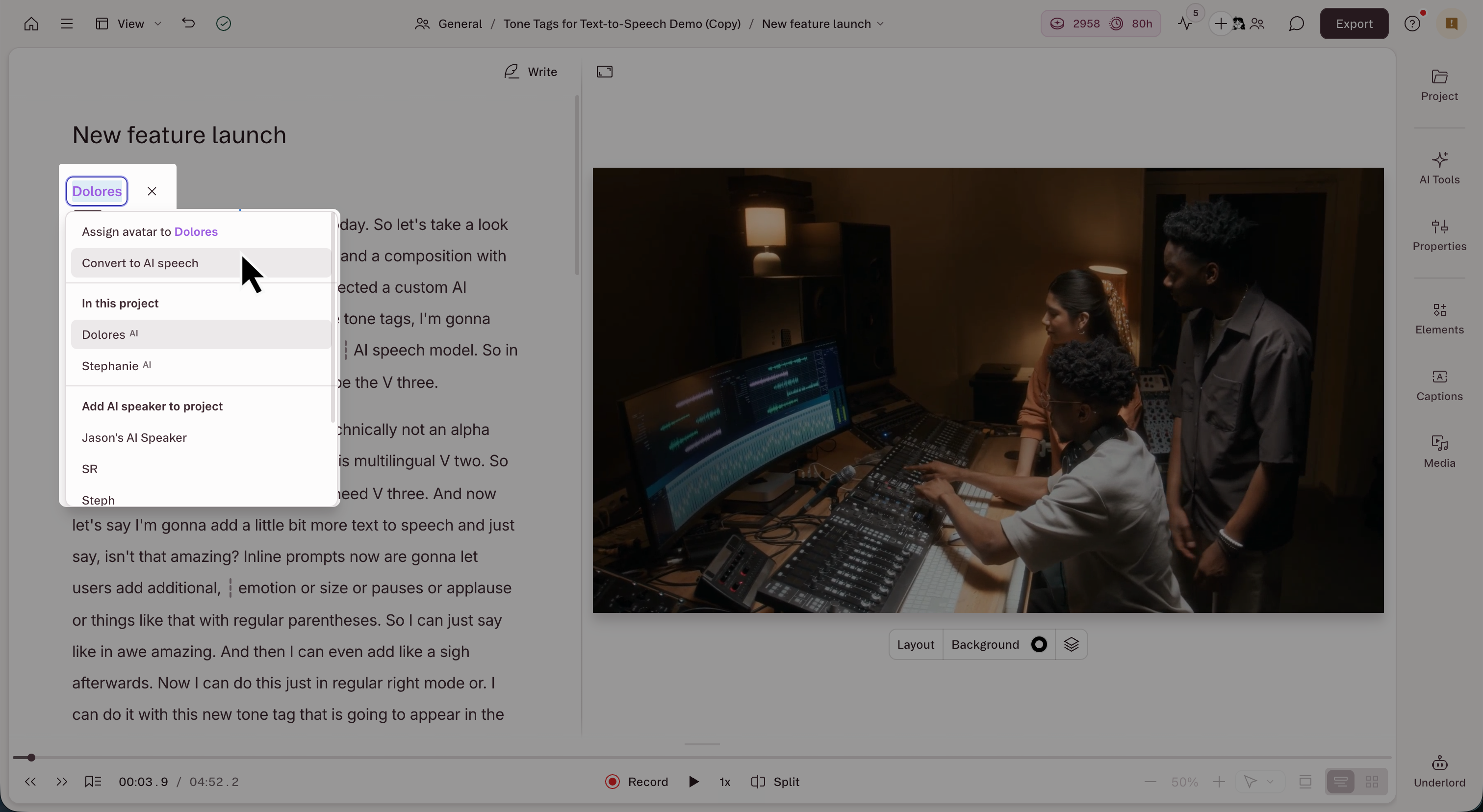 Convert To AI Speech Script