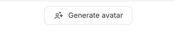 Generate avatar button in the Scene Editor