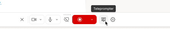 Teleprompter button location in Editor Recorder