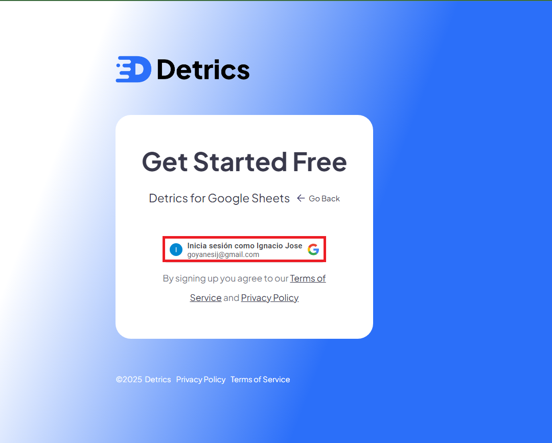 Google Authentication