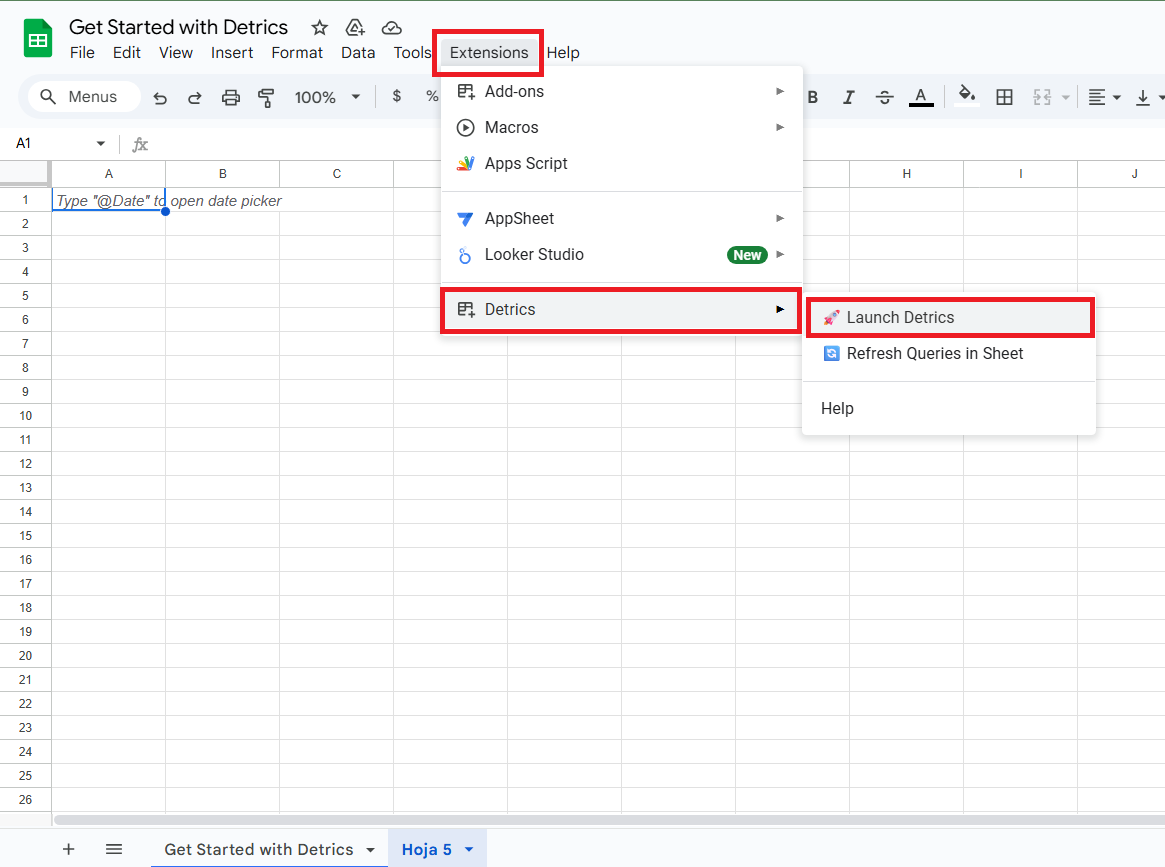 Open Detrics Sidebar