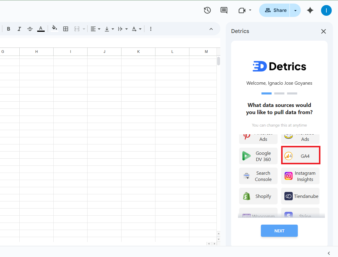 Select Data Source
