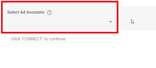 Select Meta ad accounts