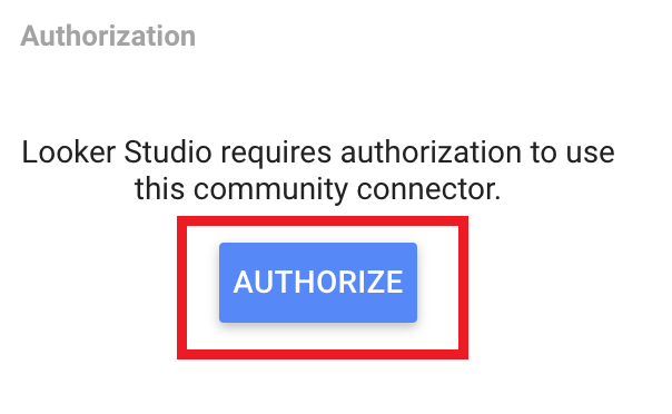 Authorize Detrics access button