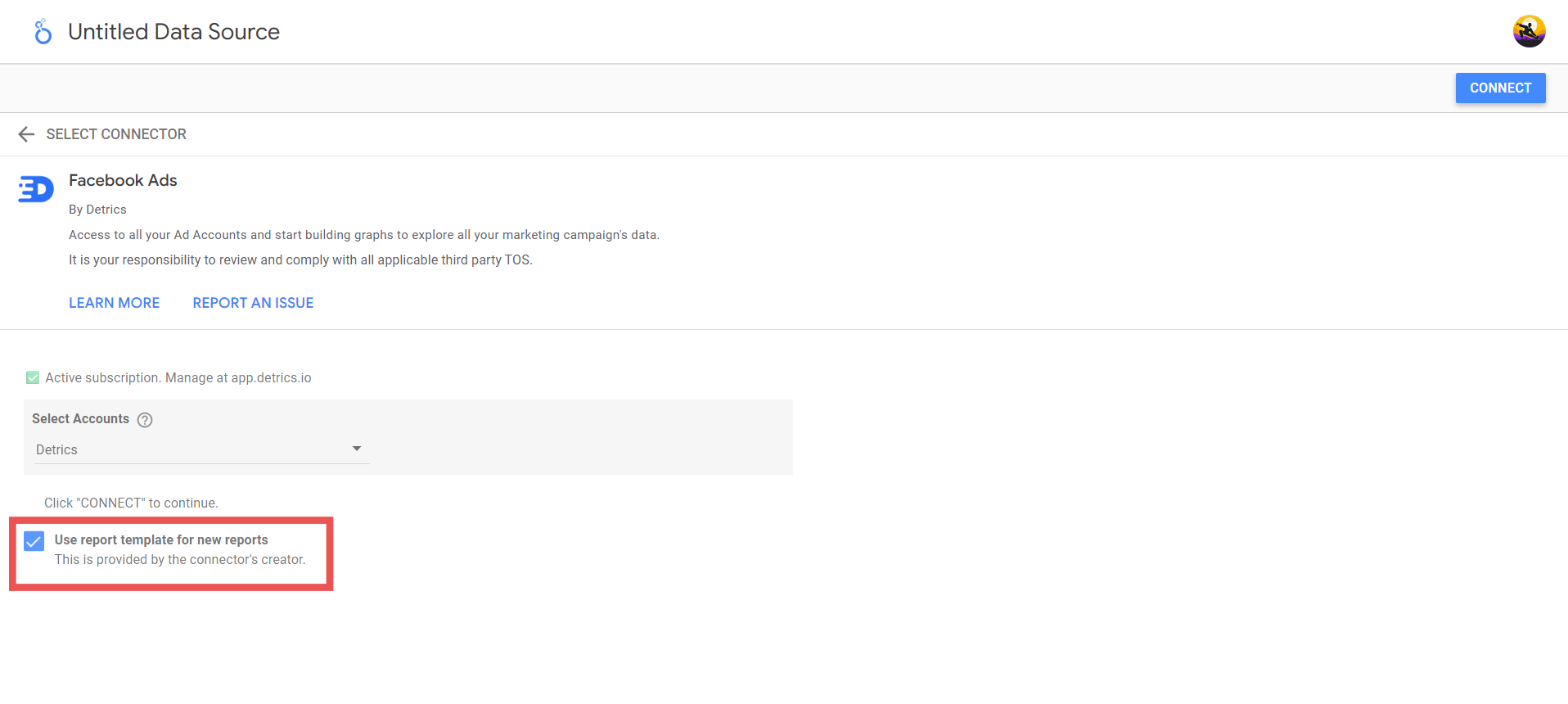 Opt-in template for Looker Studio