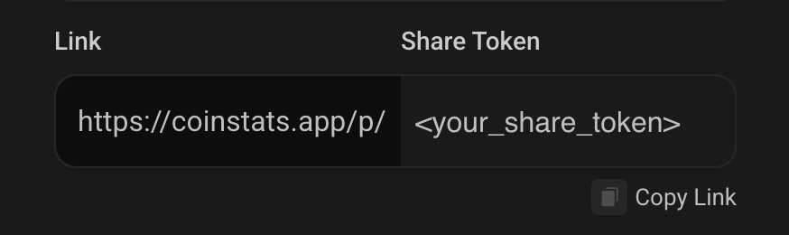 Token Passcode Key Share Token Authentication - CoinStats PublicAPI