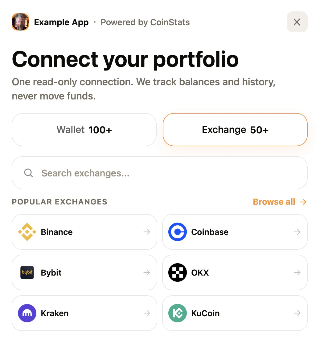 ConnectKit hosted popup example