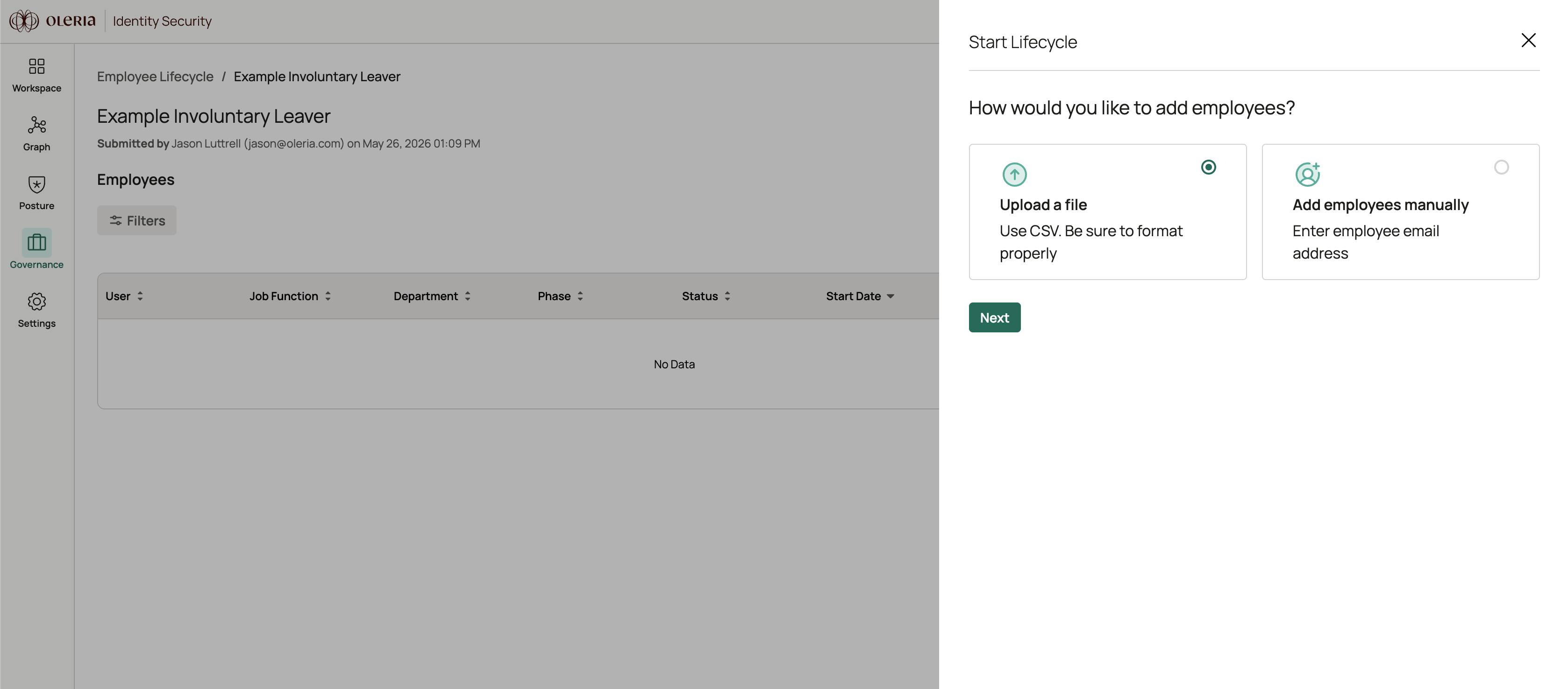 Add employees sheet showing the two methods