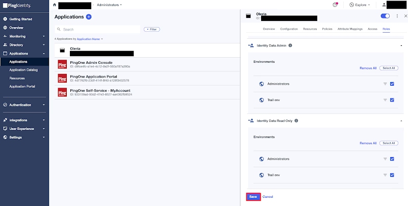 PingOne role selection for Disabling dormant accounts and Remove user from groups