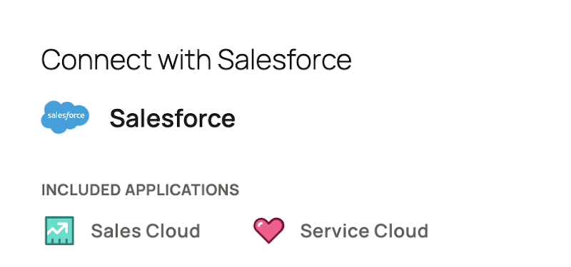 Oleria supports Sales Cloud and Service Cloud