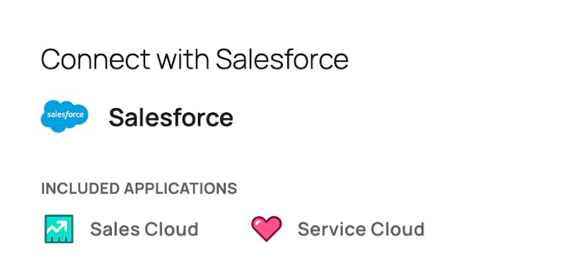 Oleria supports Sales Cloud and Service Cloud
