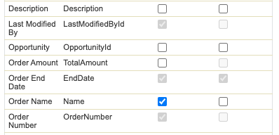 Click Edit and select Order Name as shown below