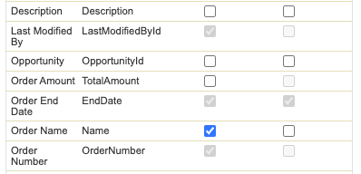 Click Edit and select Order Name as shown below