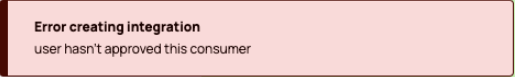 Salesforce integration error: User hasn't approved this consumer