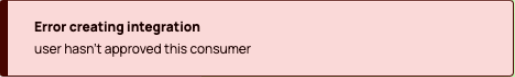 Salesforce integration error: User hasn't approved this consumer