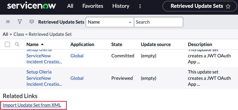 Select Import Update Set from XML