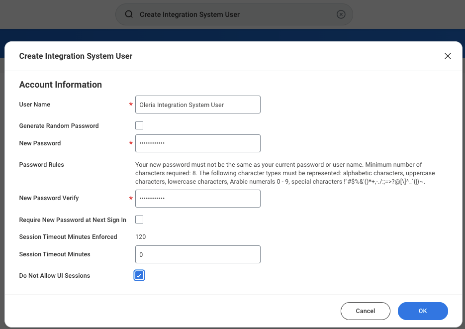 Select the checkbox Do Not Allow UI Sessions