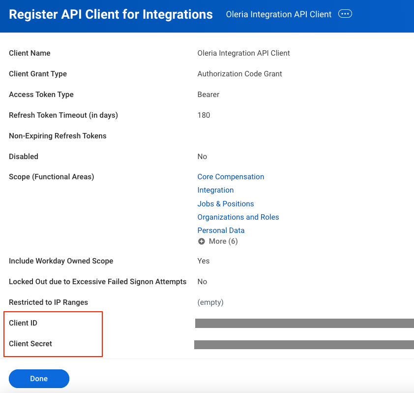 Copy Client ID and Client Secret shown in the next page