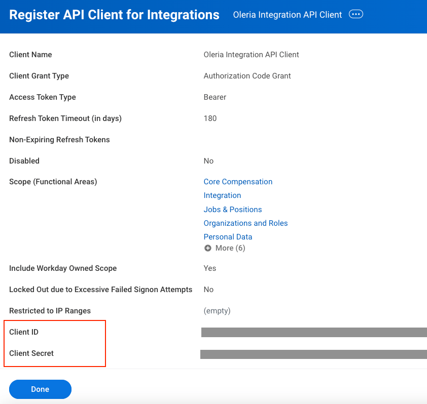 Copy Client ID and Client Secret shown in the next page