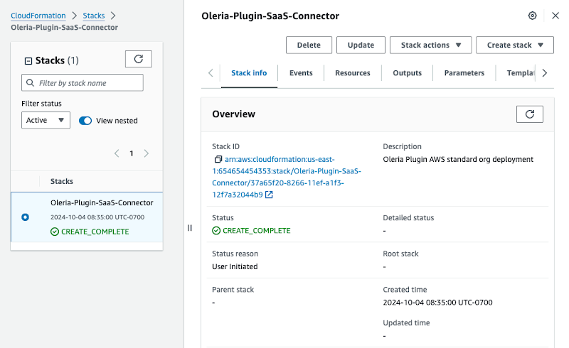 Step 4: You will see the Cloud Stack creation completes