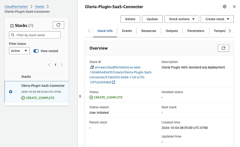 Step 4: You will see the Cloud Stack creation completes