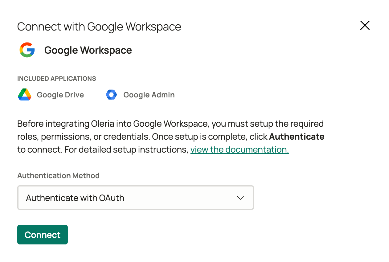Click connect to complete the integration.