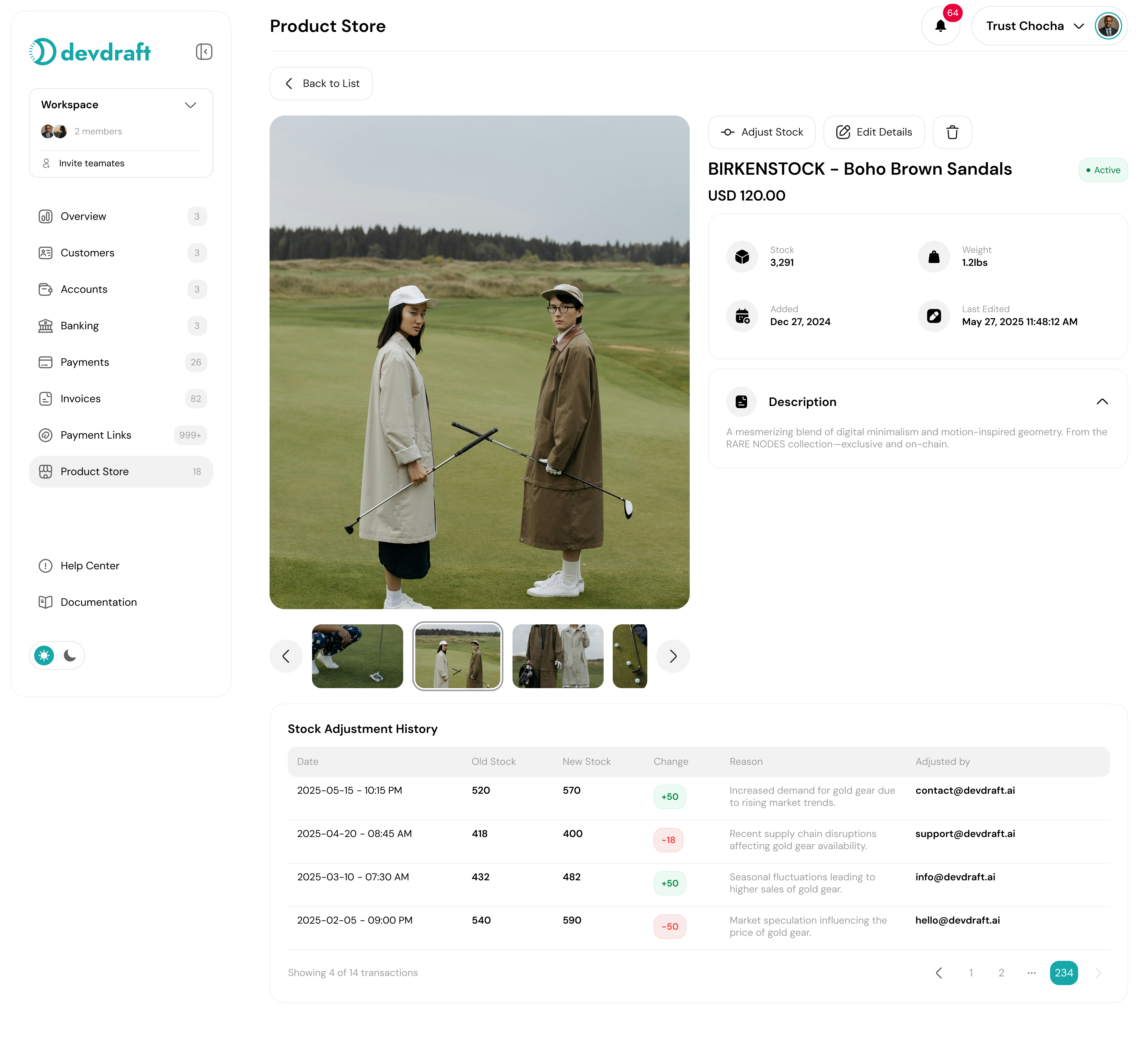 Product details configuration - light mode