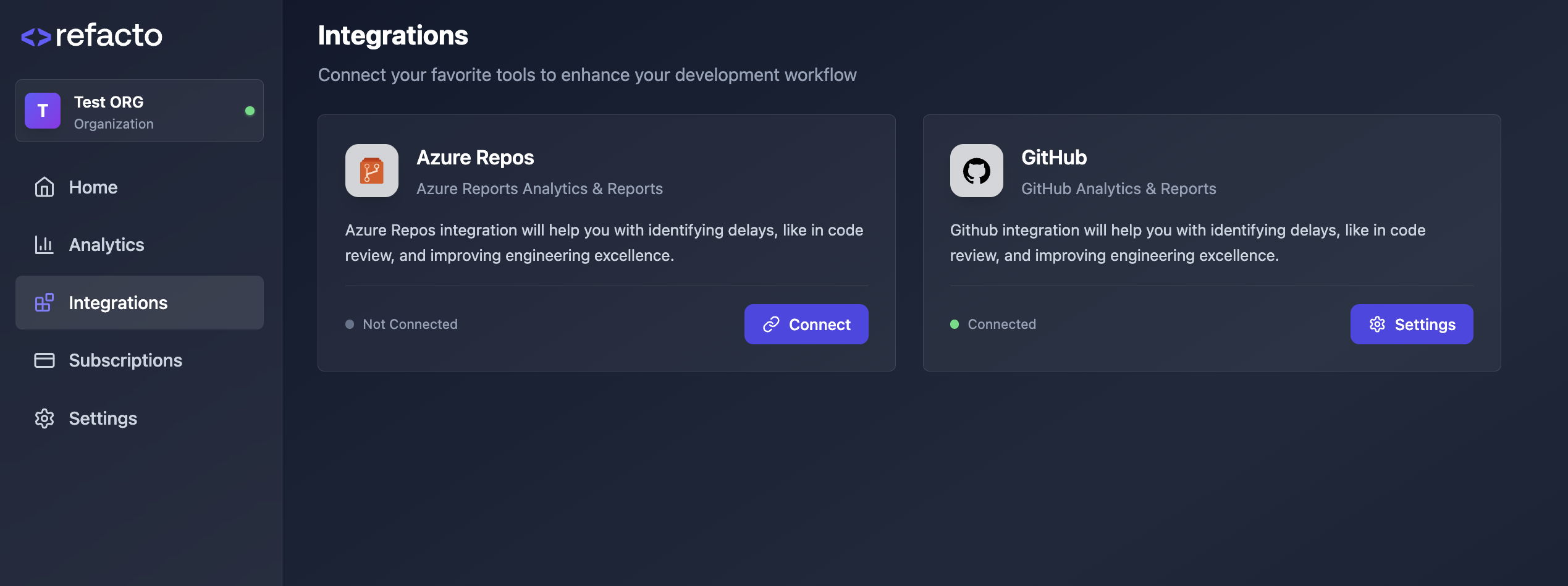 Azure Integration Page Pn