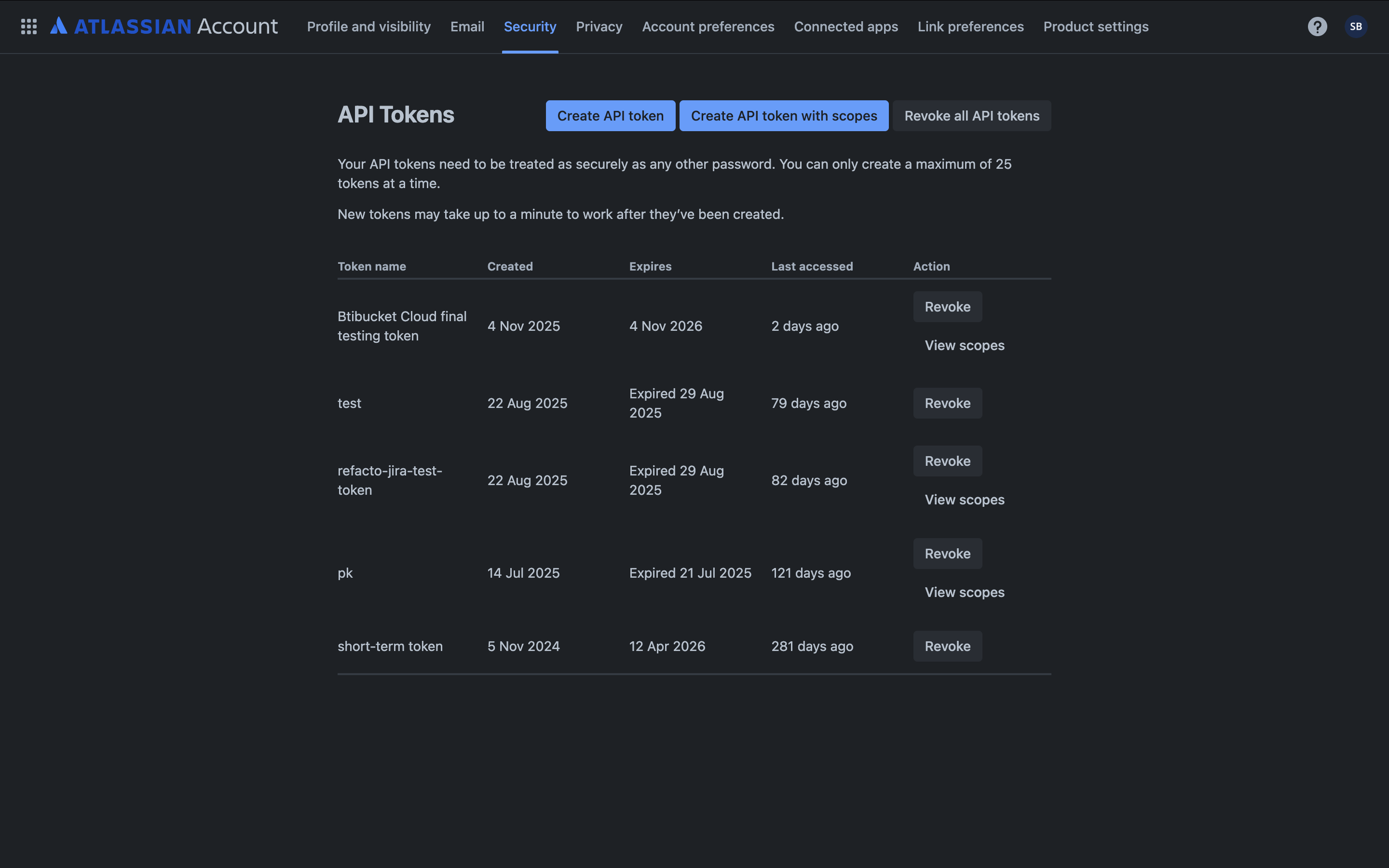 Bitbucket Security Page