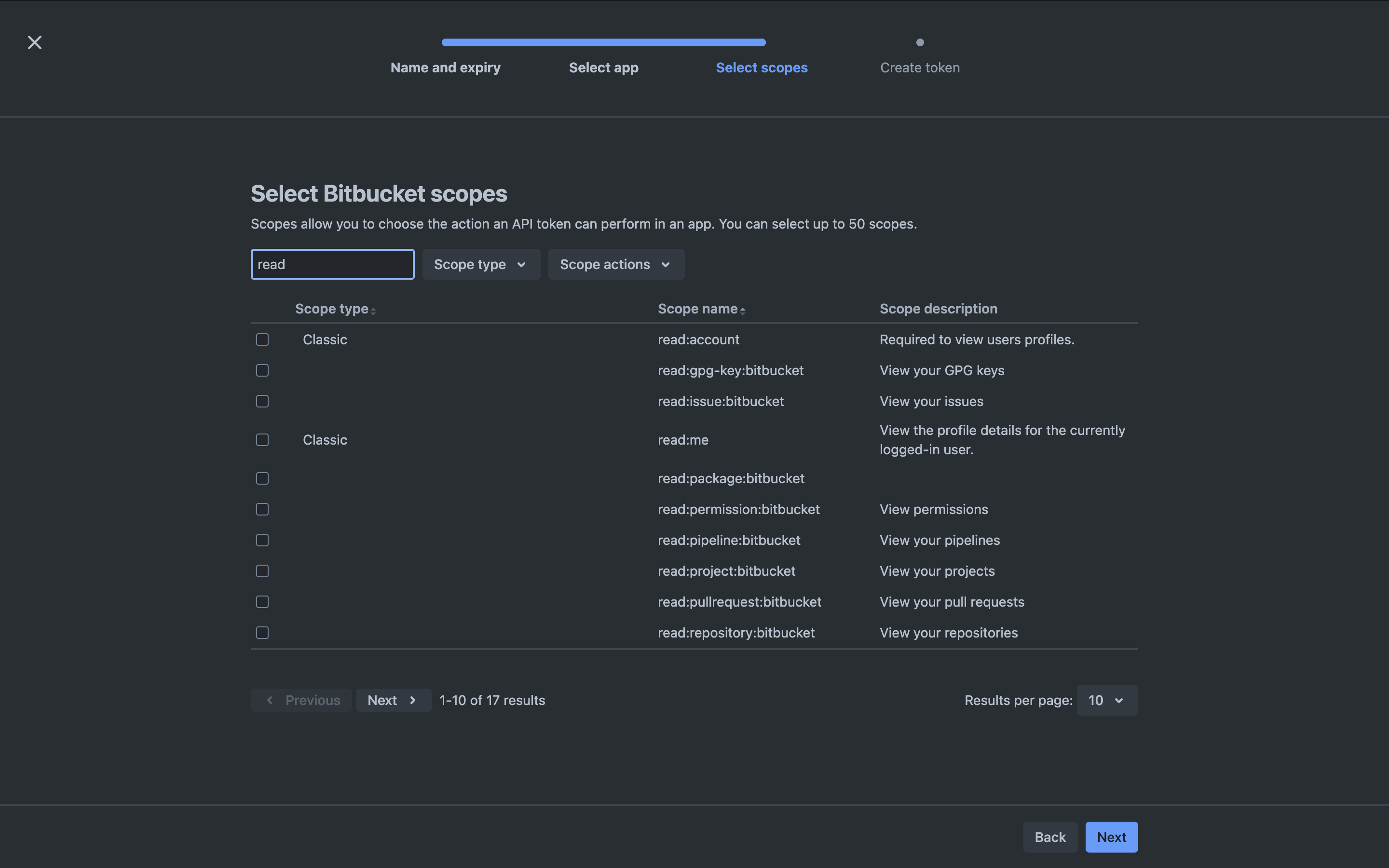 Bitbucket Token Permissions