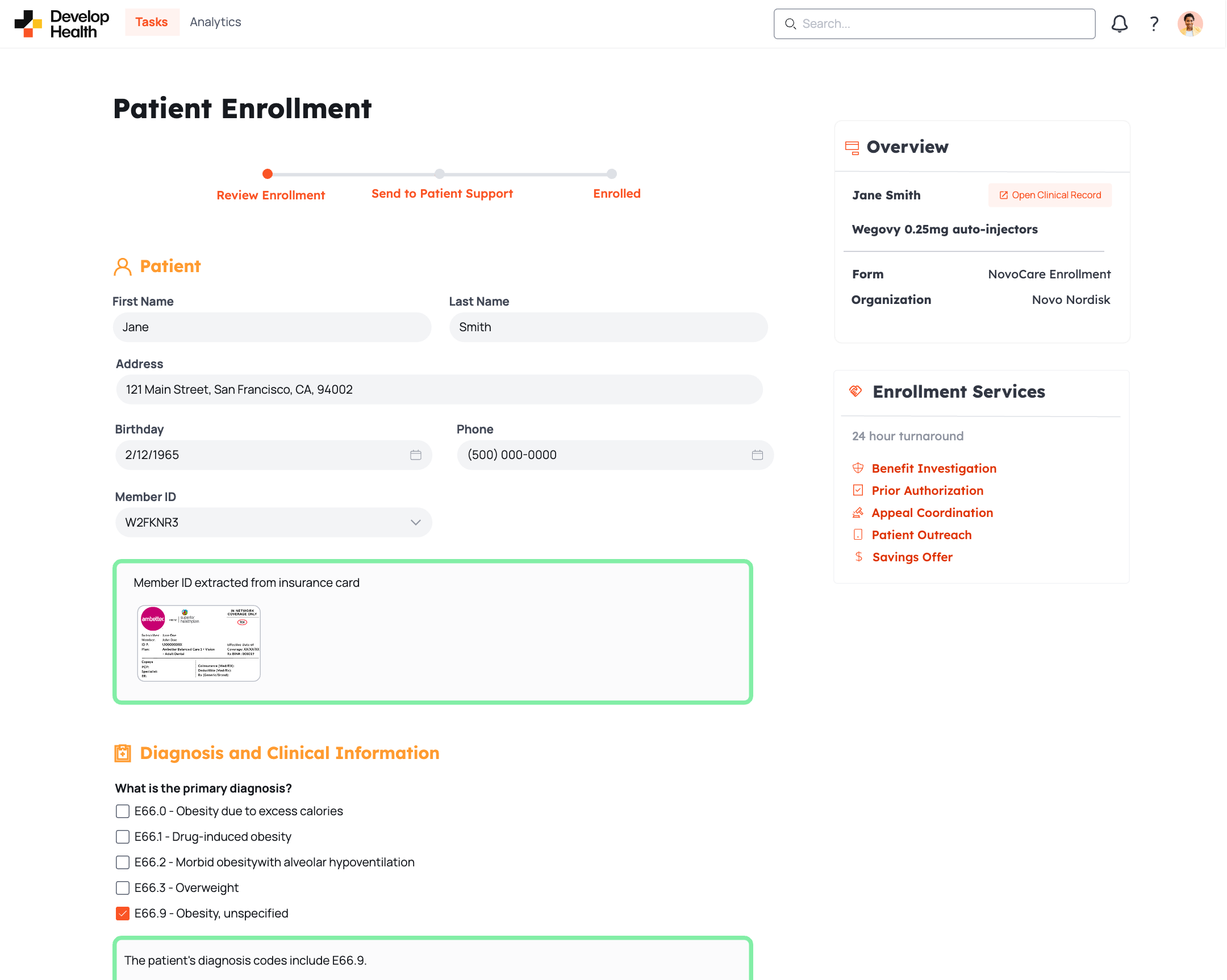Submit Patient Enrollment