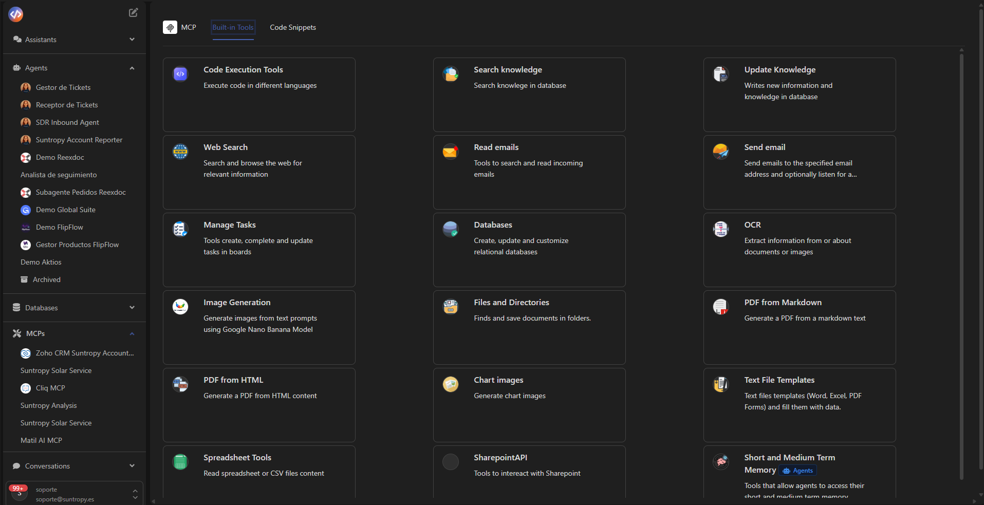 Built-in-tools description